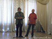 Павел Маскаев и Владимир Гуляев на открытии выставки "Природа, ожившая на полотне"
